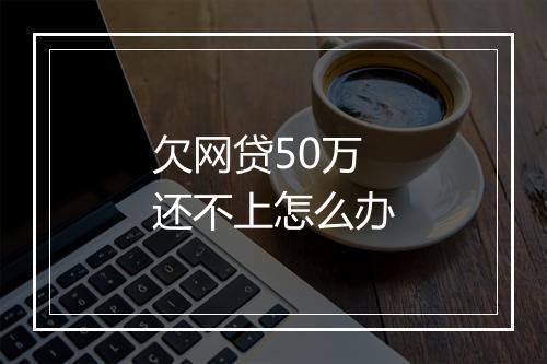 欠网贷50万还不上怎么办
