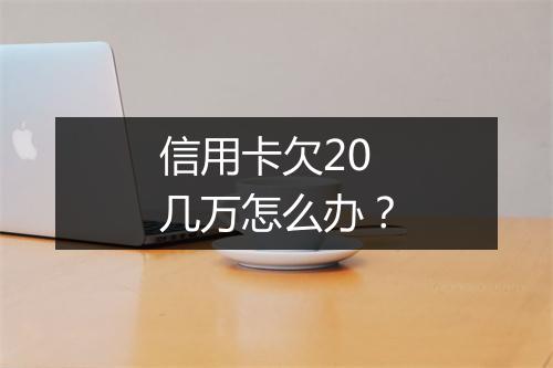 信用卡欠20几万怎么办？