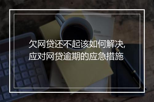 欠网贷还不起该如何解决,应对网贷逾期的应急措施