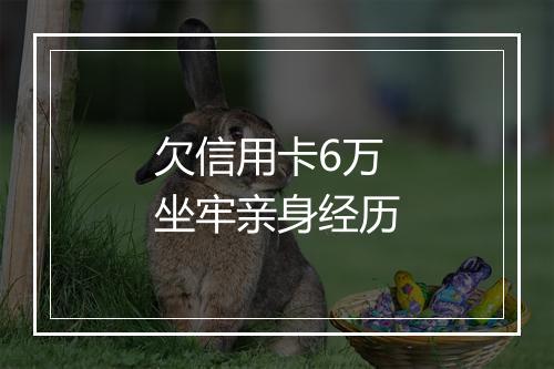欠信用卡6万坐牢亲身经历