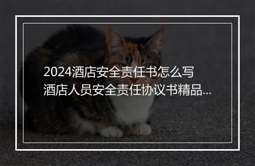 2024酒店安全责任书怎么写 酒店人员安全责任协议书精品11篇