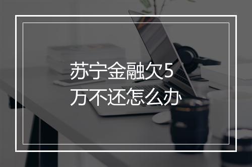 苏宁金融欠5万不还怎么办