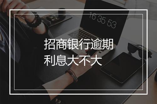 招商银行逾期利息大不大