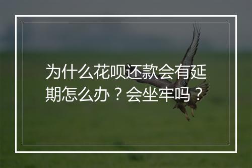 为什么花呗还款会有延期怎么办？会坐牢吗？