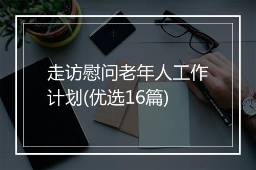 走访慰问老年人工作计划(优选16篇)