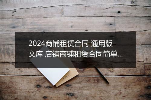 2024商铺租赁合同 通用版 文库 店铺商铺租赁合同简单推荐6篇