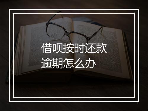 借呗按时还款逾期怎么办