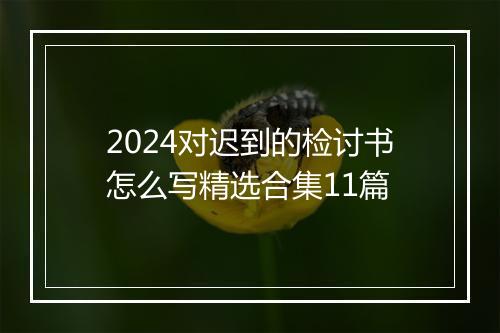 2024对迟到的检讨书怎么写精选合集11篇