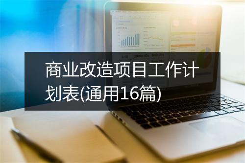 商业改造项目工作计划表(通用16篇)