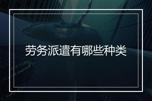 劳务派遣有哪些种类