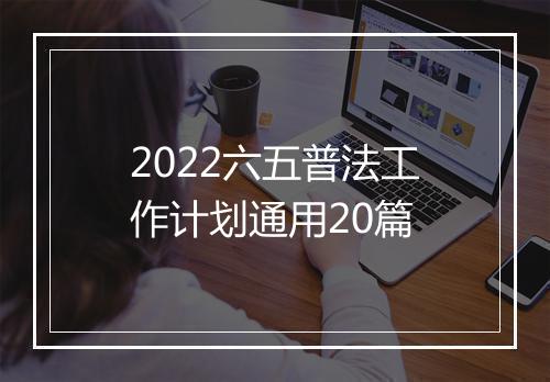 2022六五普法工作计划通用20篇