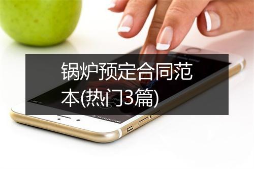 锅炉预定合同范本(热门3篇)