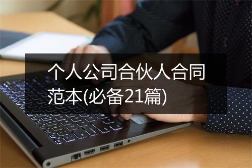 个人公司合伙人合同范本(必备21篇)
