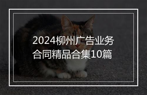 2024柳州广告业务合同精品合集10篇