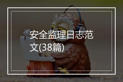 安全监理日志范文(38篇)