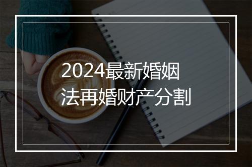 2024最新婚姻法再婚财产分割
