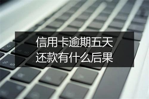 信用卡逾期五天还款有什么后果
