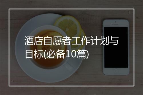 酒店自愿者工作计划与目标(必备10篇)