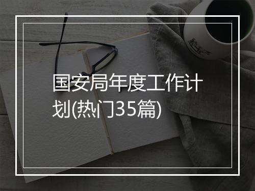 国安局年度工作计划(热门35篇)