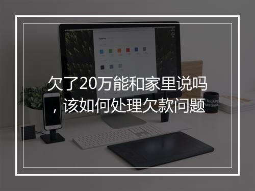 欠了20万能和家里说吗，该如何处理欠款问题