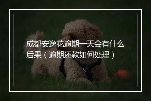 成都安逸花逾期一天会有什么后果（逾期还款如何处理）