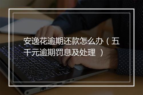安逸花逾期还款怎么办（五千元逾期罚息及处理 ）