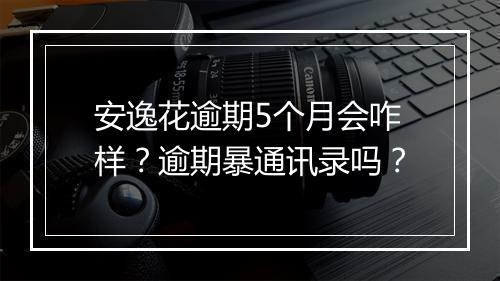 安逸花逾期5个月会咋样？逾期暴通讯录吗？