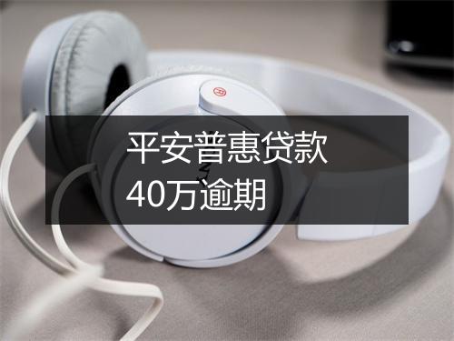 平安普惠贷款40万逾期