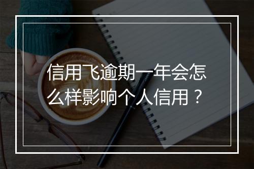 信用飞逾期一年会怎么样影响个人信用？