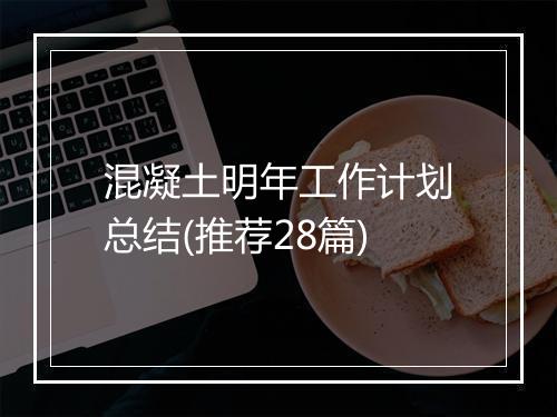 混凝土明年工作计划总结(推荐28篇)