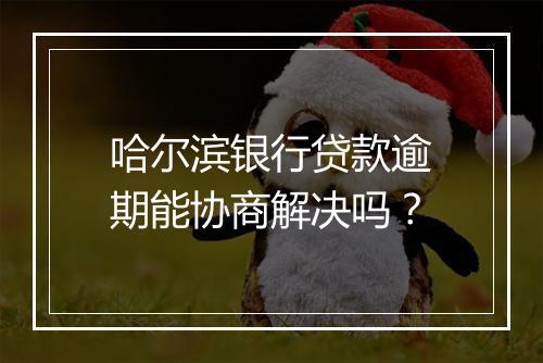 哈尔滨银行贷款逾期能协商解决吗？