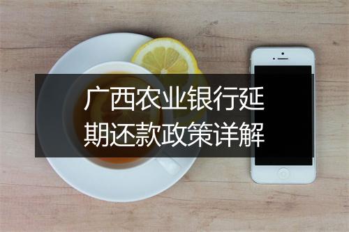 广西农业银行延期还款政策详解