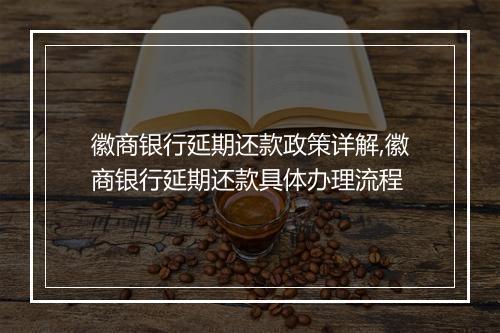徽商银行延期还款政策详解,徽商银行延期还款具体办理流程