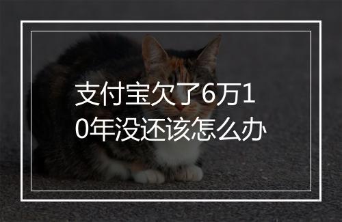 支付宝欠了6万10年没还该怎么办