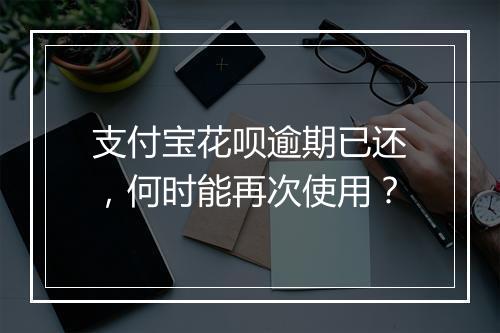 支付宝花呗逾期已还，何时能再次使用？