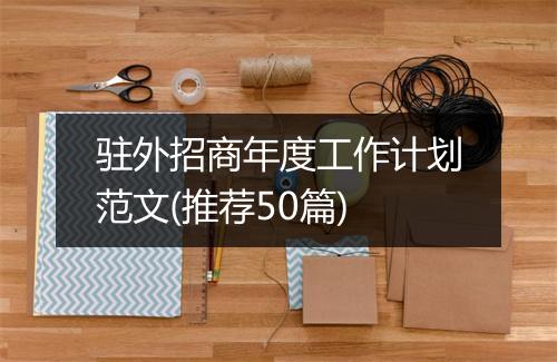 驻外招商年度工作计划范文(推荐50篇)
