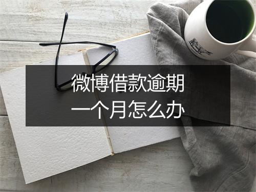 微博借款逾期一个月怎么办