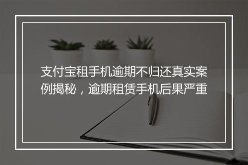 支付宝租手机逾期不归还真实案例揭秘，逾期租赁手机后果严重