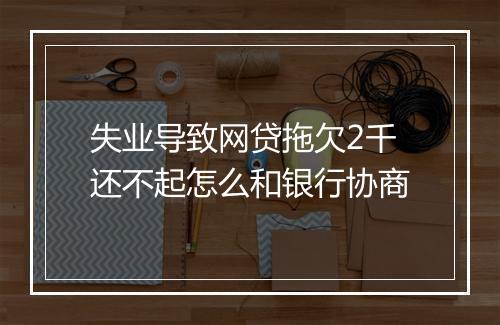 失业导致网贷拖欠2千还不起怎么和银行协商