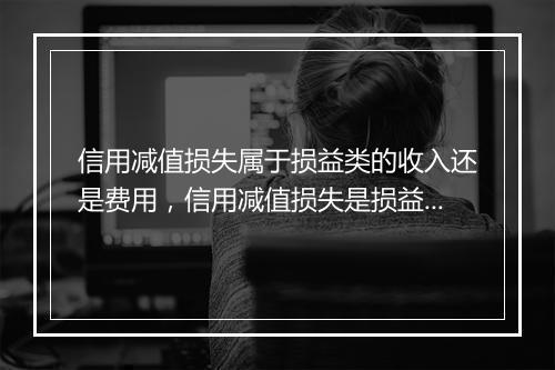 信用减值损失属于损益类的收入还是费用，信用减值损失是损益类科目吗