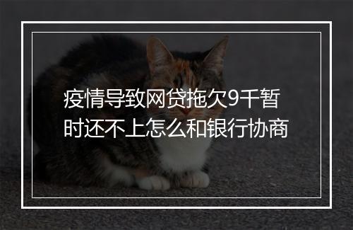 疫情导致网贷拖欠9千暂时还不上怎么和银行协商