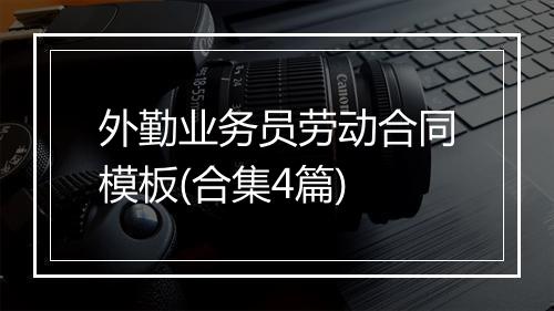 外勤业务员劳动合同模板(合集4篇)