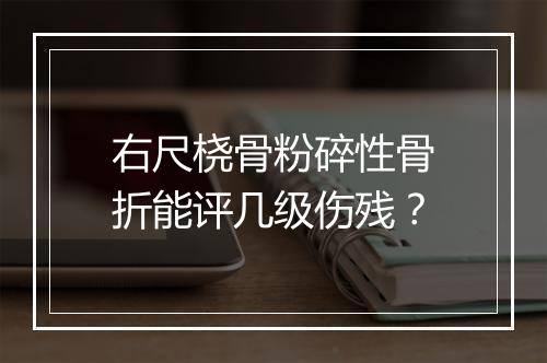 右尺桡骨粉碎性骨折能评几级伤残？
