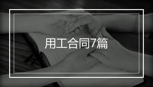 用工合同7篇