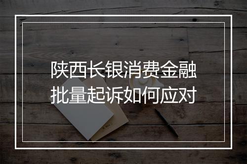 陕西长银消费金融批量起诉如何应对