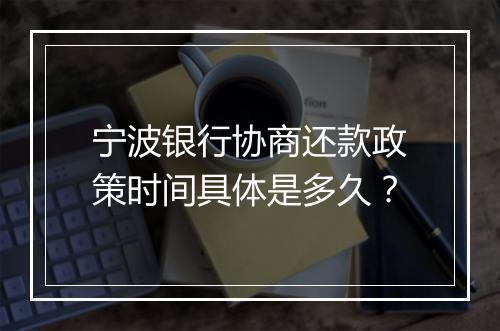 宁波银行协商还款政策时间具体是多久？