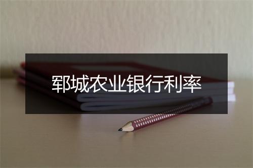 郓城农业银行利率