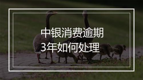 中银消费逾期3年如何处理