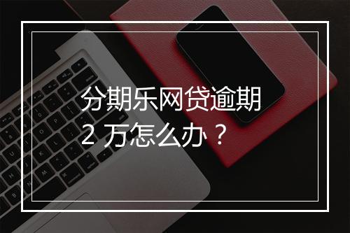 分期乐网贷逾期 2 万怎么办？