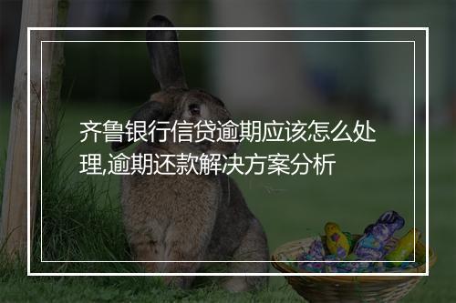 齐鲁银行信贷逾期应该怎么处理,逾期还款解决方案分析